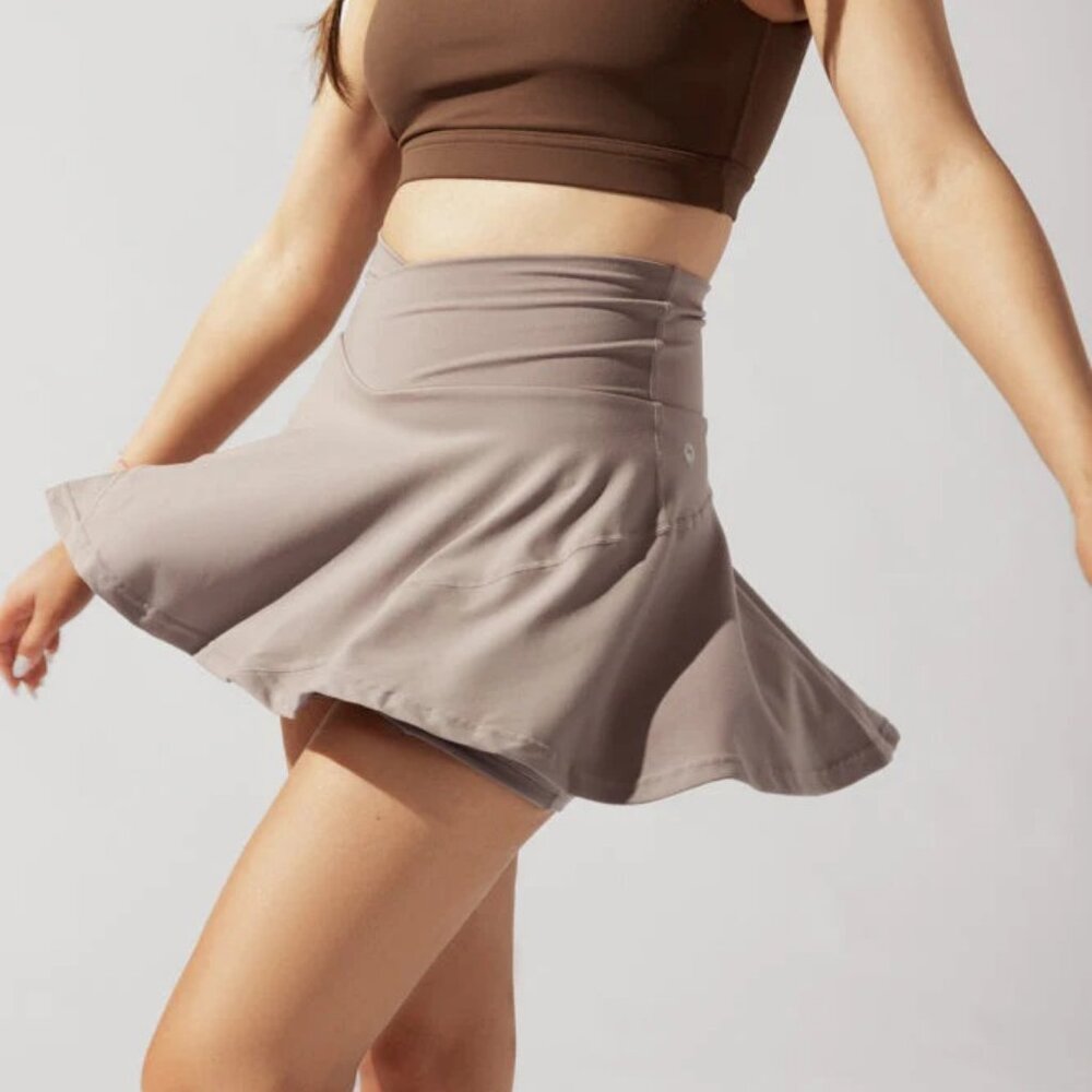 Popflex Crisscross Hourglass® Twirl Skort - Rose Grey